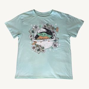 Floral Star Wars Grogu Tee